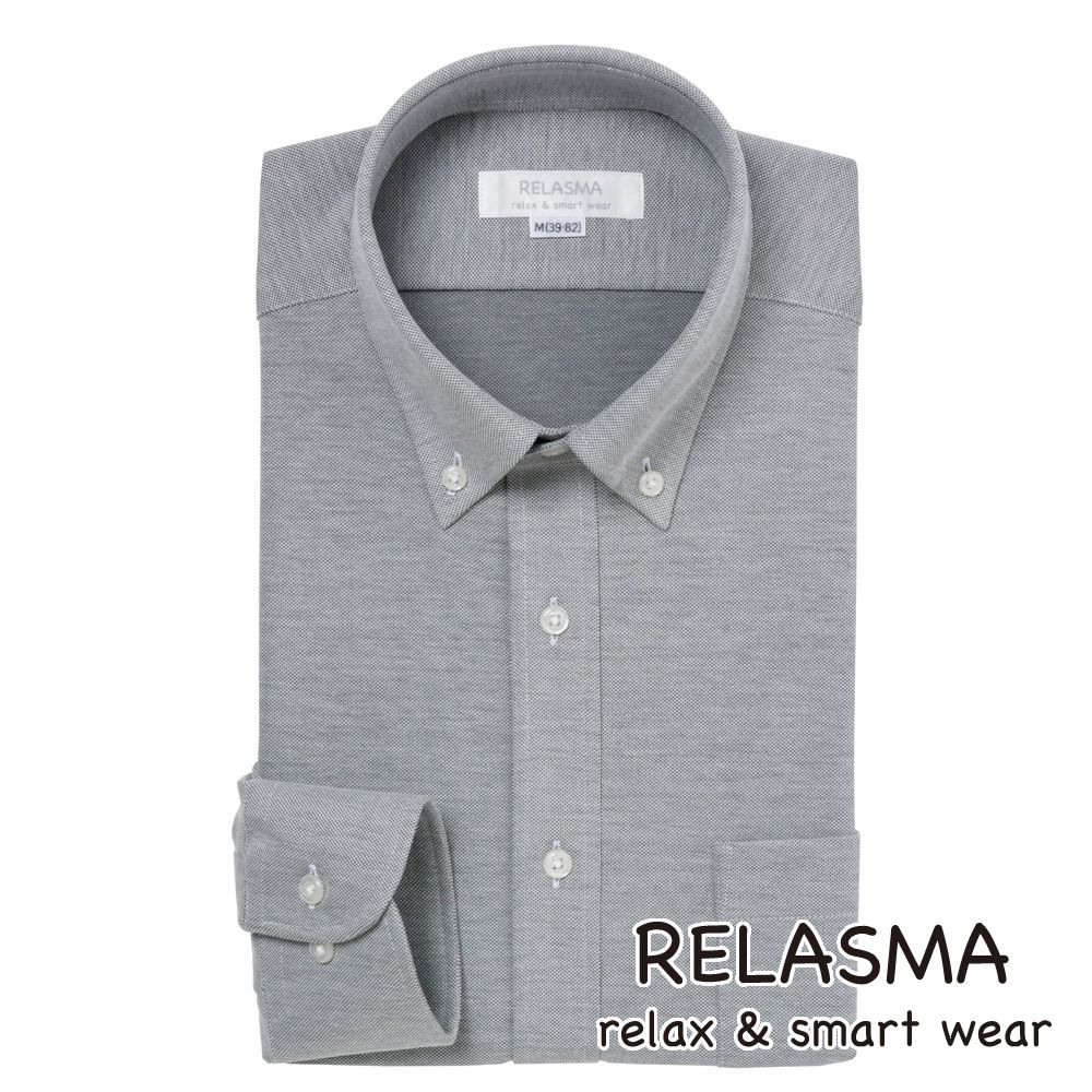 ワイシャツ[RELASMA] 短尺 スパーノアクティブ ライトグレーニット ...